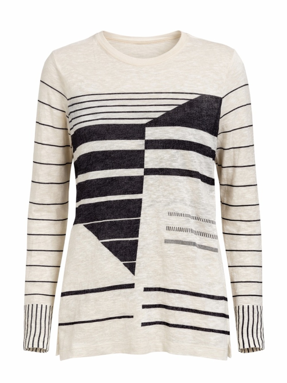 Vince 100% Linen Striped Top XS Minimalist Abstract Coastal Lightweight Top
